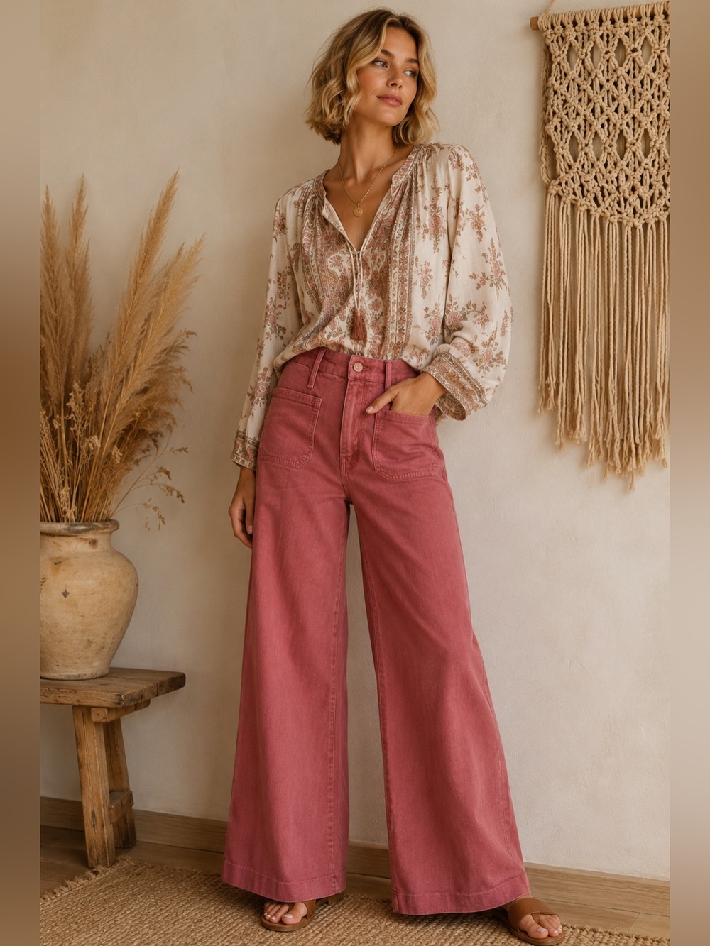 MOTHER Patch Pocket Roller Wide-Leg Jeans
